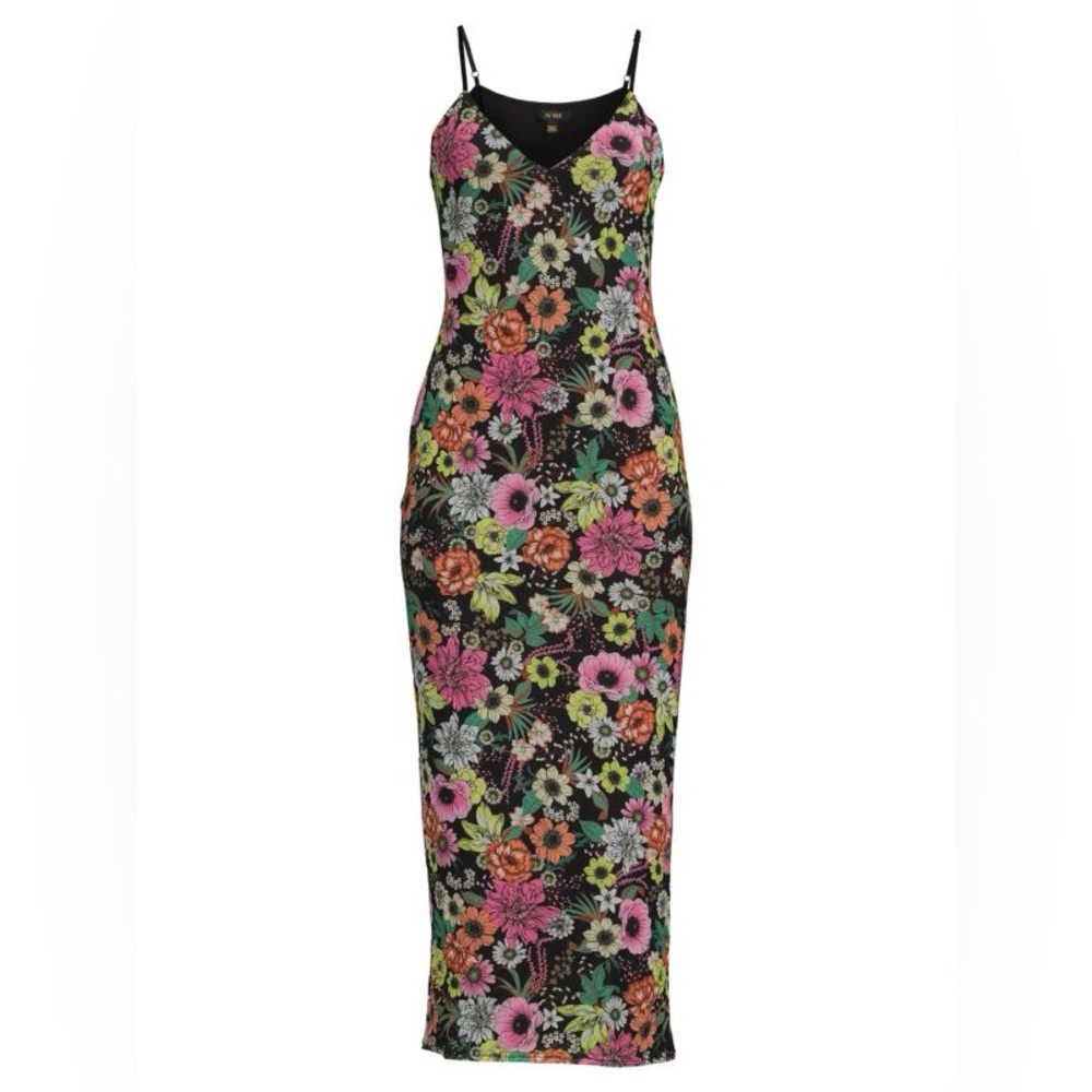 Amina Floral Print Slip Bodycon Dress